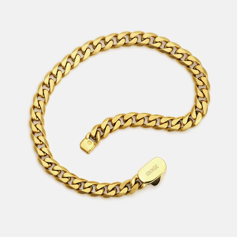 6mm Curb Bracelet - 18K Gold - Large
