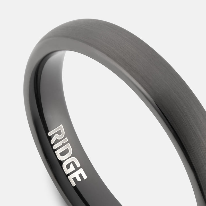 4mm Rounded Ring Set - Gunmetal