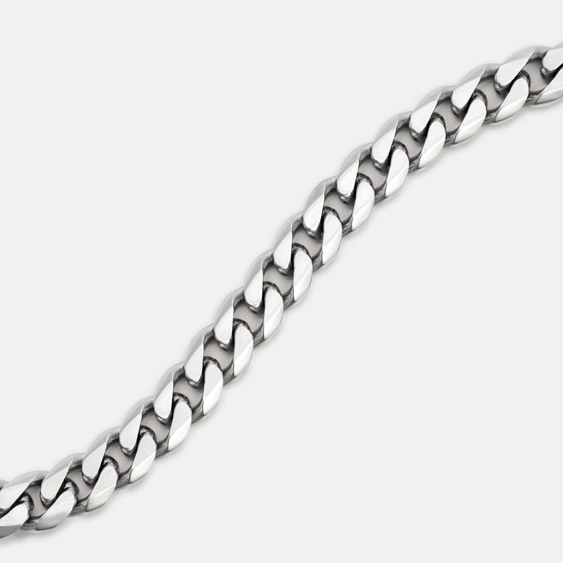 5mm Curb Chain - Platinum - 20"